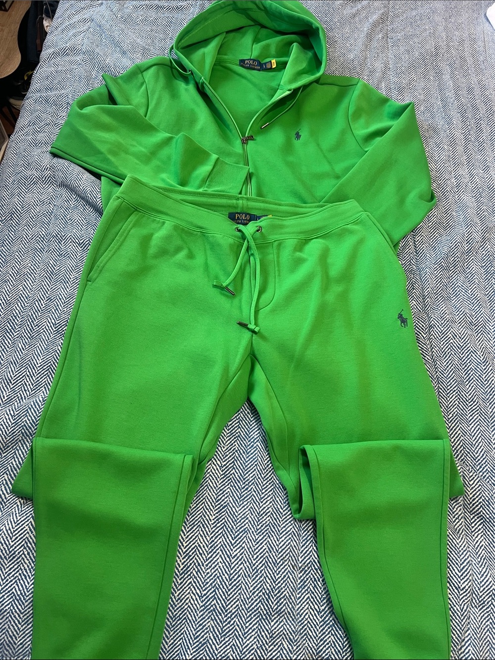 Ralph Lauren Bright Green Zip Hoodie & Jogger Set